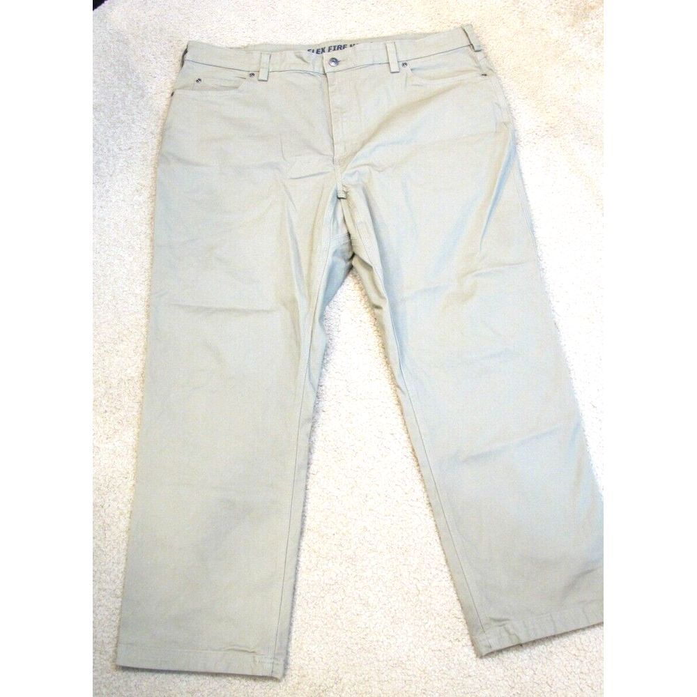 Duluth Trading Co Flex Fire Hose Relaxed Fit Tan Work Pants Men's Size 42‎ x 30